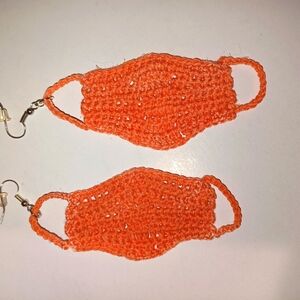 Handcrafted Orange Earrings